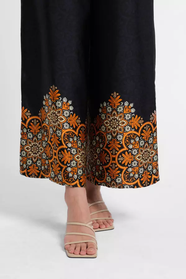 MINIMAL - Ivy - Celana Lurus Motif Etnik - Navy Dark