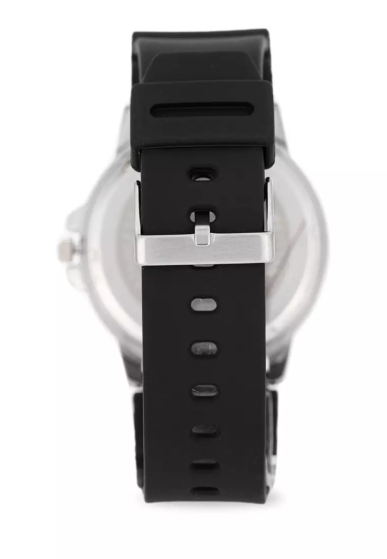 Analog Watch 20122530-Blk Strap-Black Dial