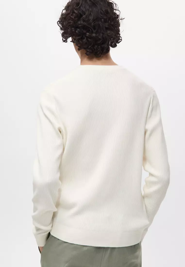 Fine Rib-Knit Cotton Sweater