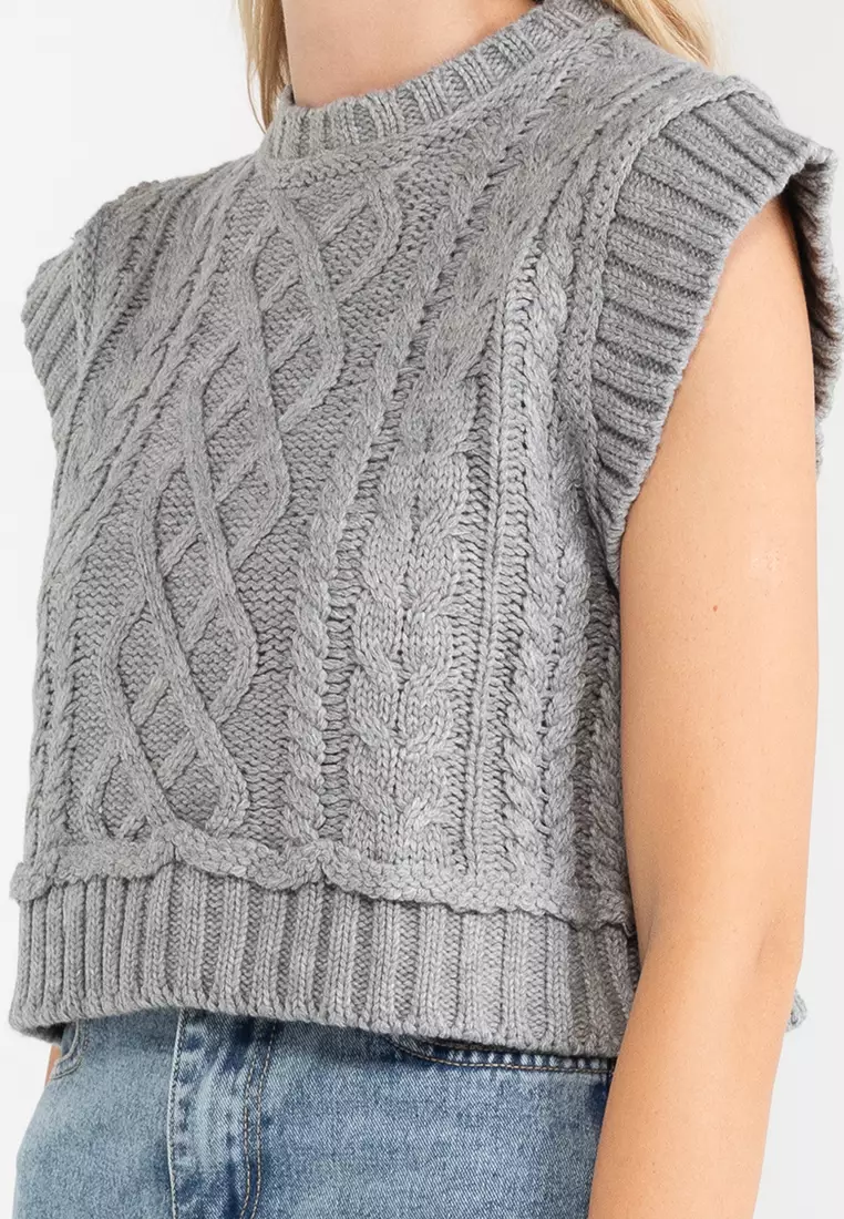 OBSTYLE Twisted Knit Long Knit Vest Sweater《FA2185》 2024, Buy OBSTYLE  Online