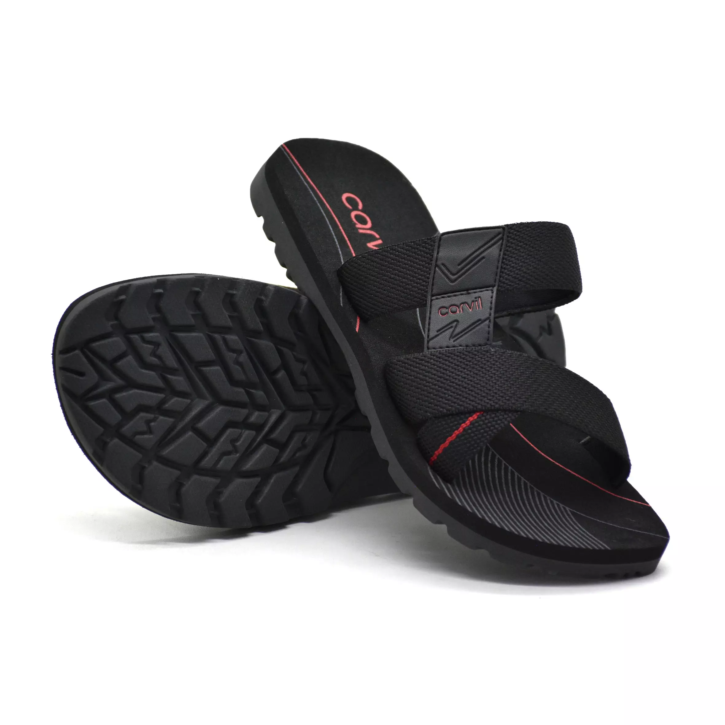 Carvil Sandal Pria Spextrum-M Black/Red