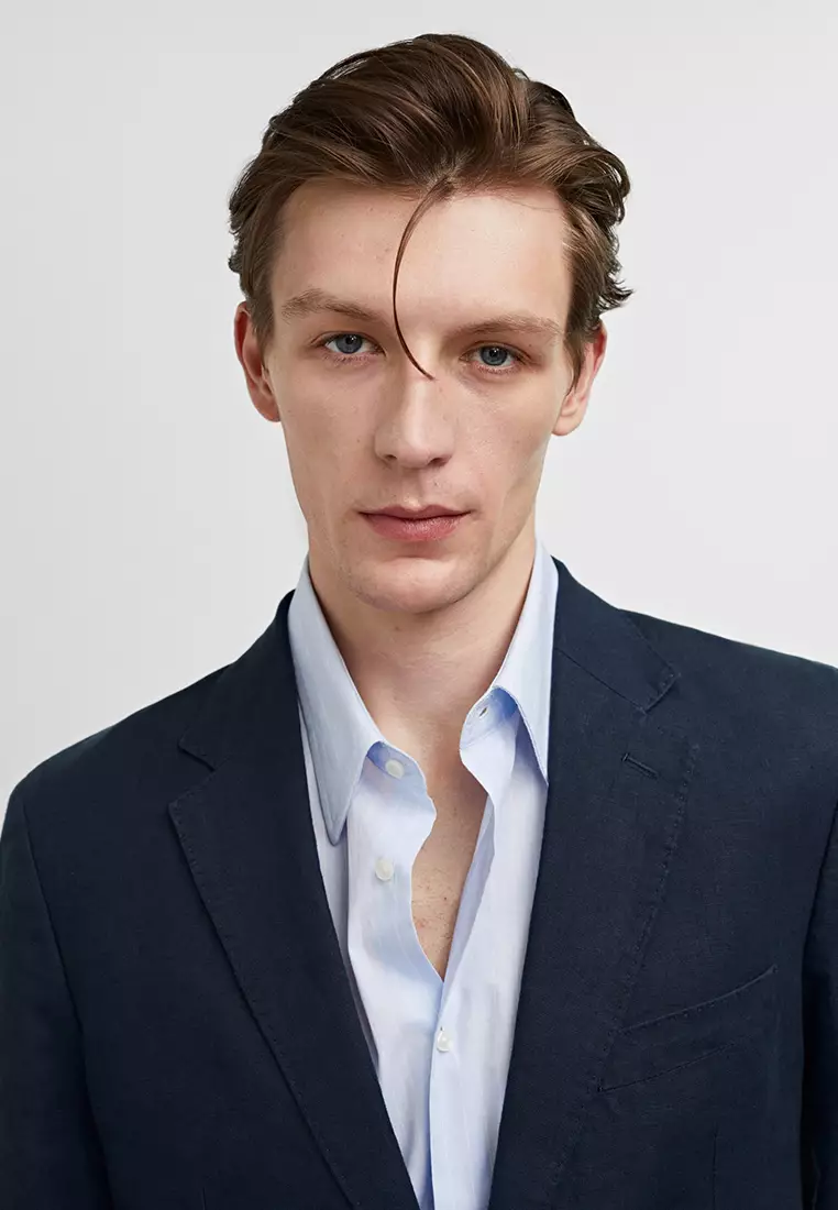 100% Linen Slim-Fit Suit Jacket