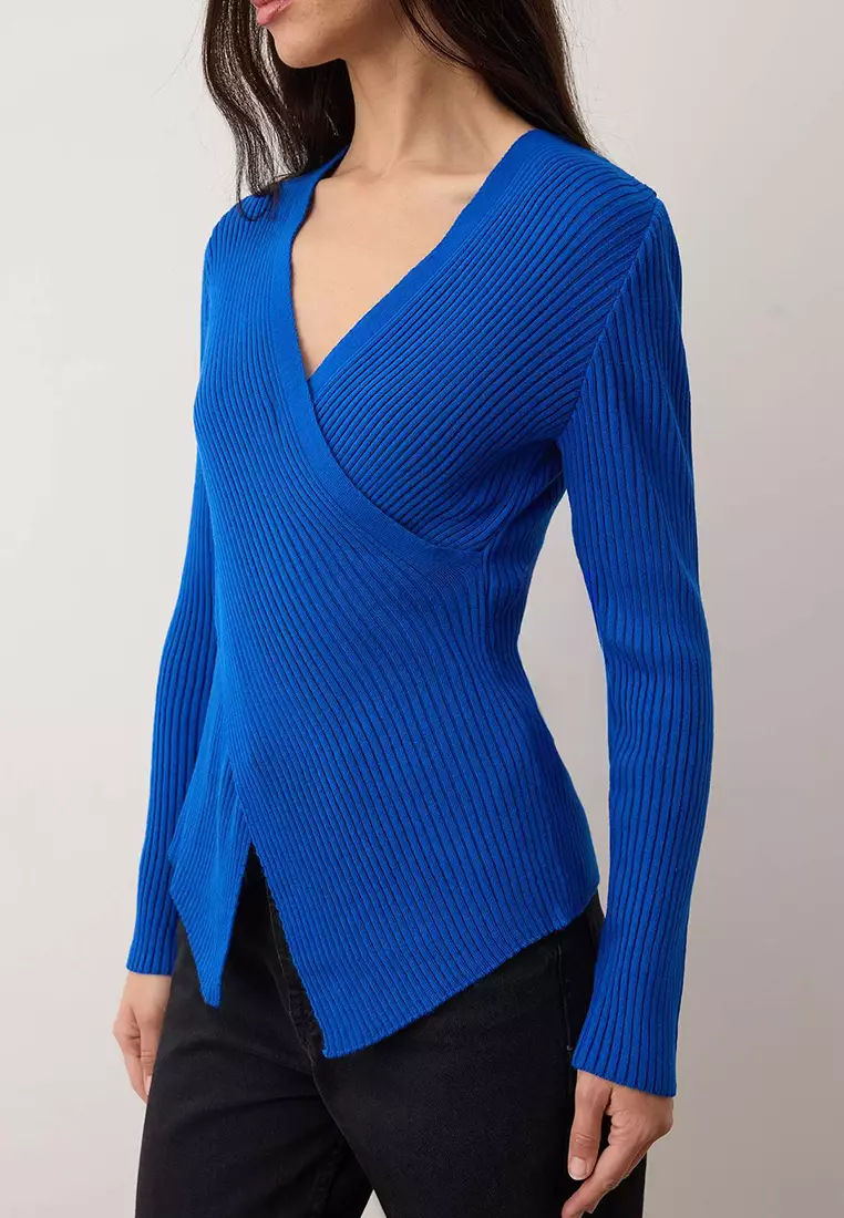 Saks*1 Fitted/Bodycon Double-Breasted Slim Knit Sweater Twoaw26Kz178