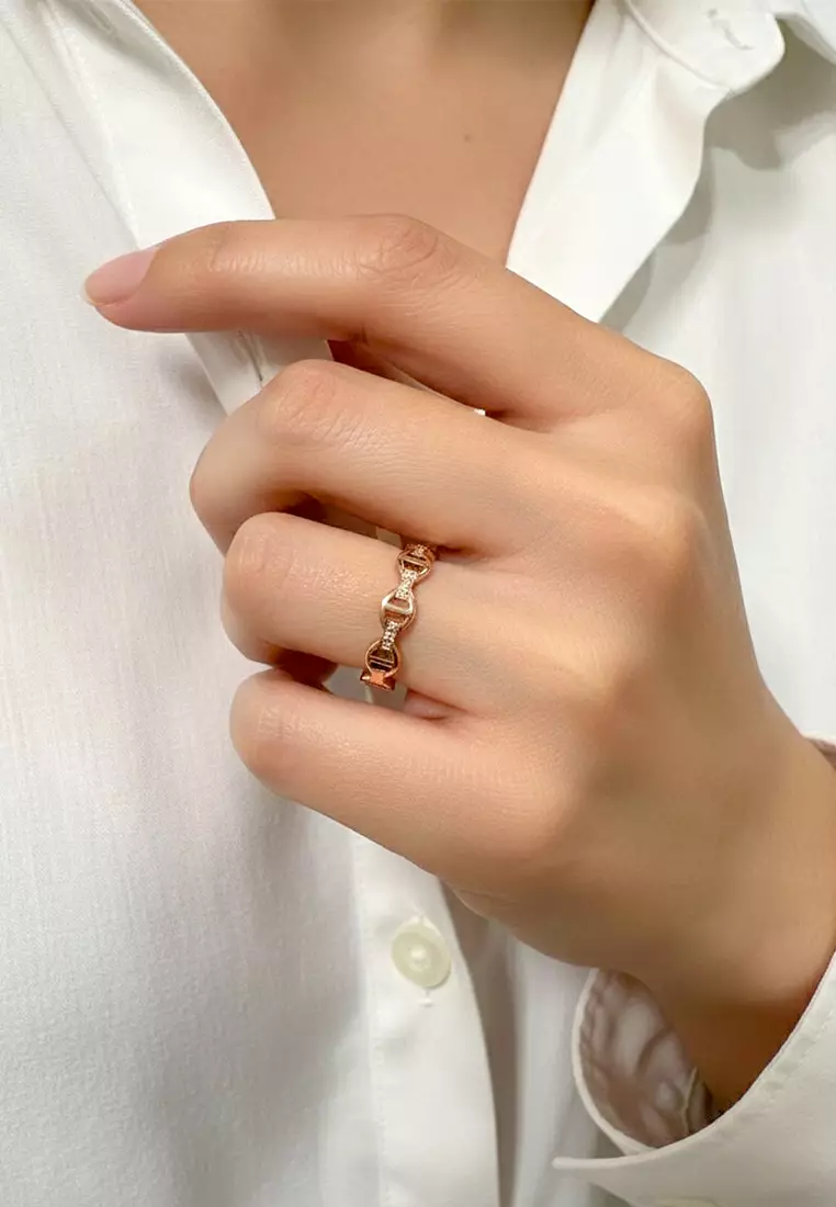 Mariner Link Ring In Rose Gold