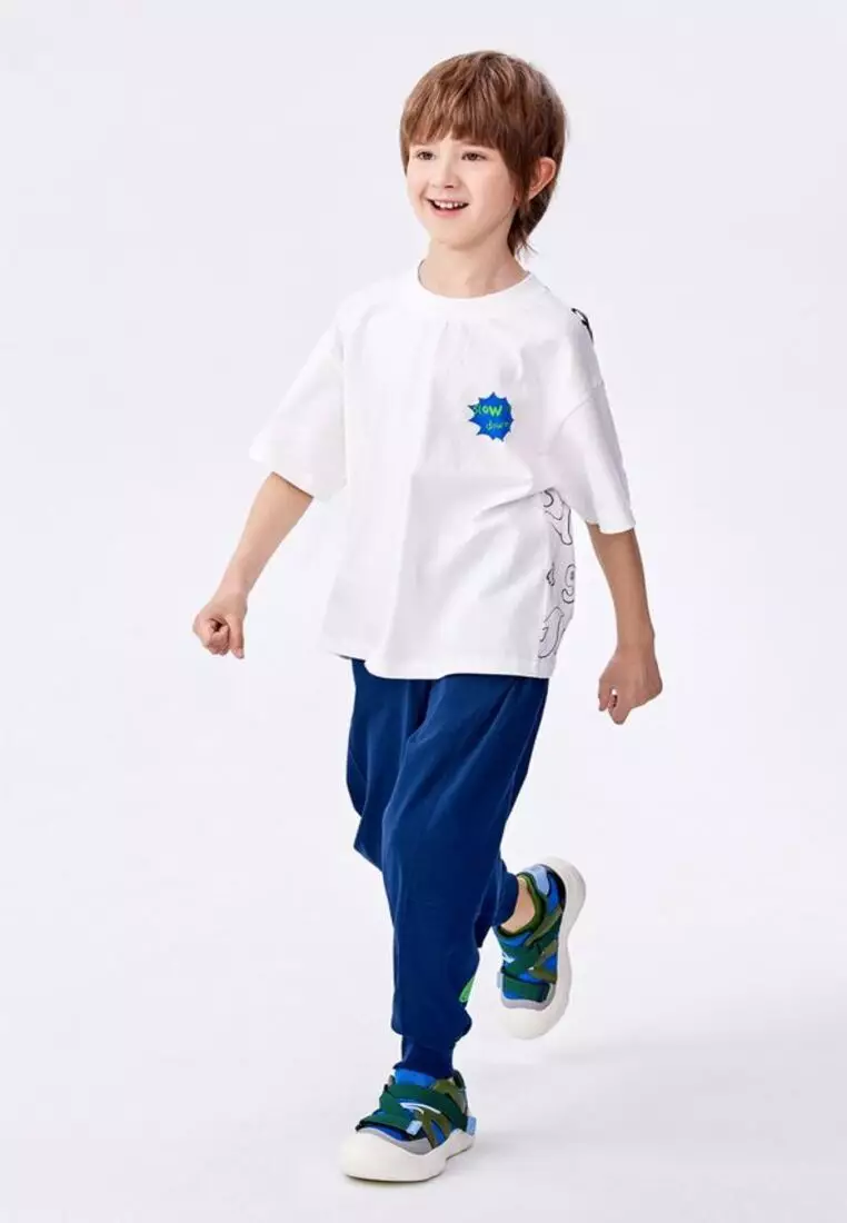 Graphic Print Cotton Long Jogger Pant