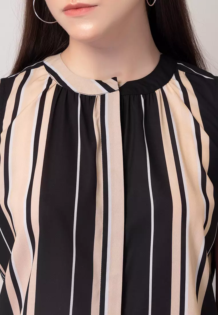 Black Striped Sleeveless Top