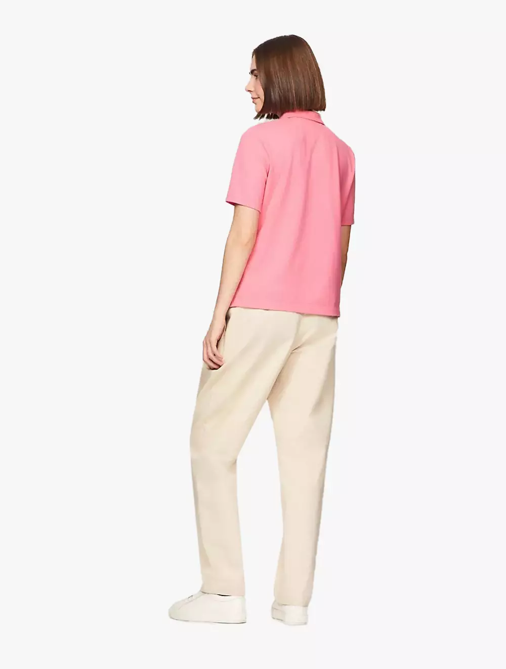TOMMY HILFIGER - SOLID STRETCH COTTON POLO - PINK - PINK