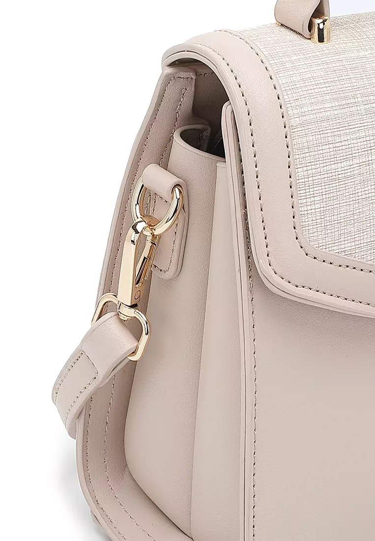 Women's Top Handle Bag / Sling Bag / Crossbody Bag - Apricot