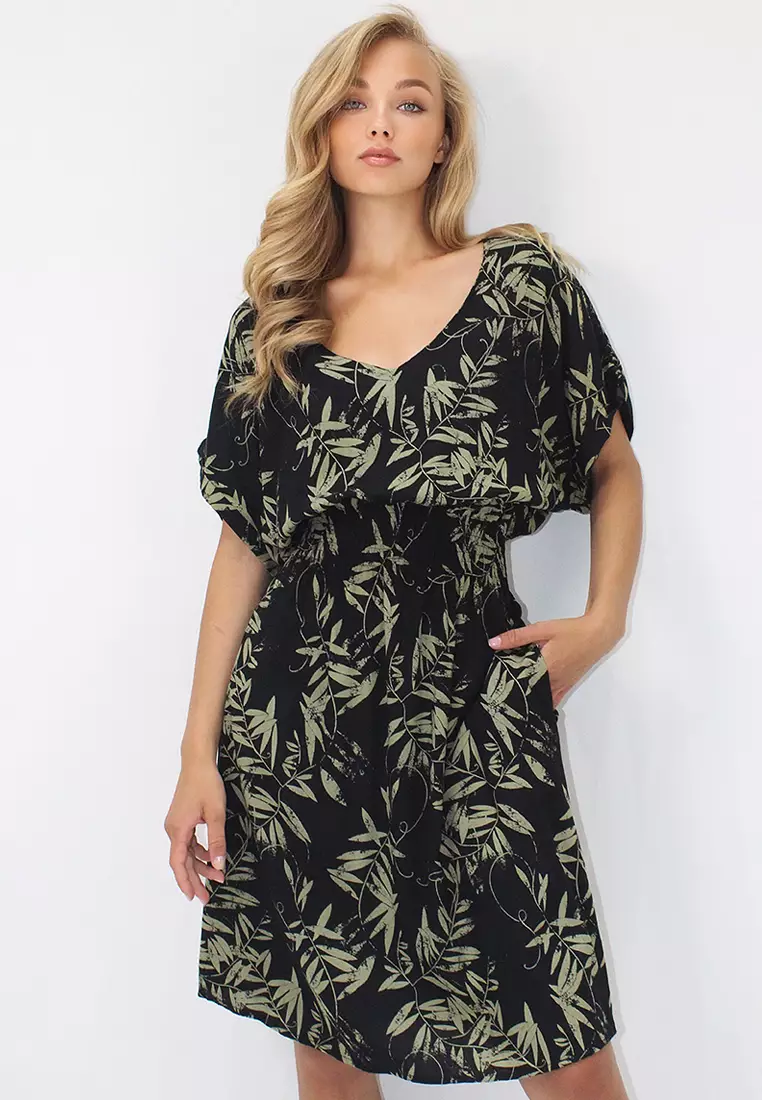 Viscose V-Neck Dress