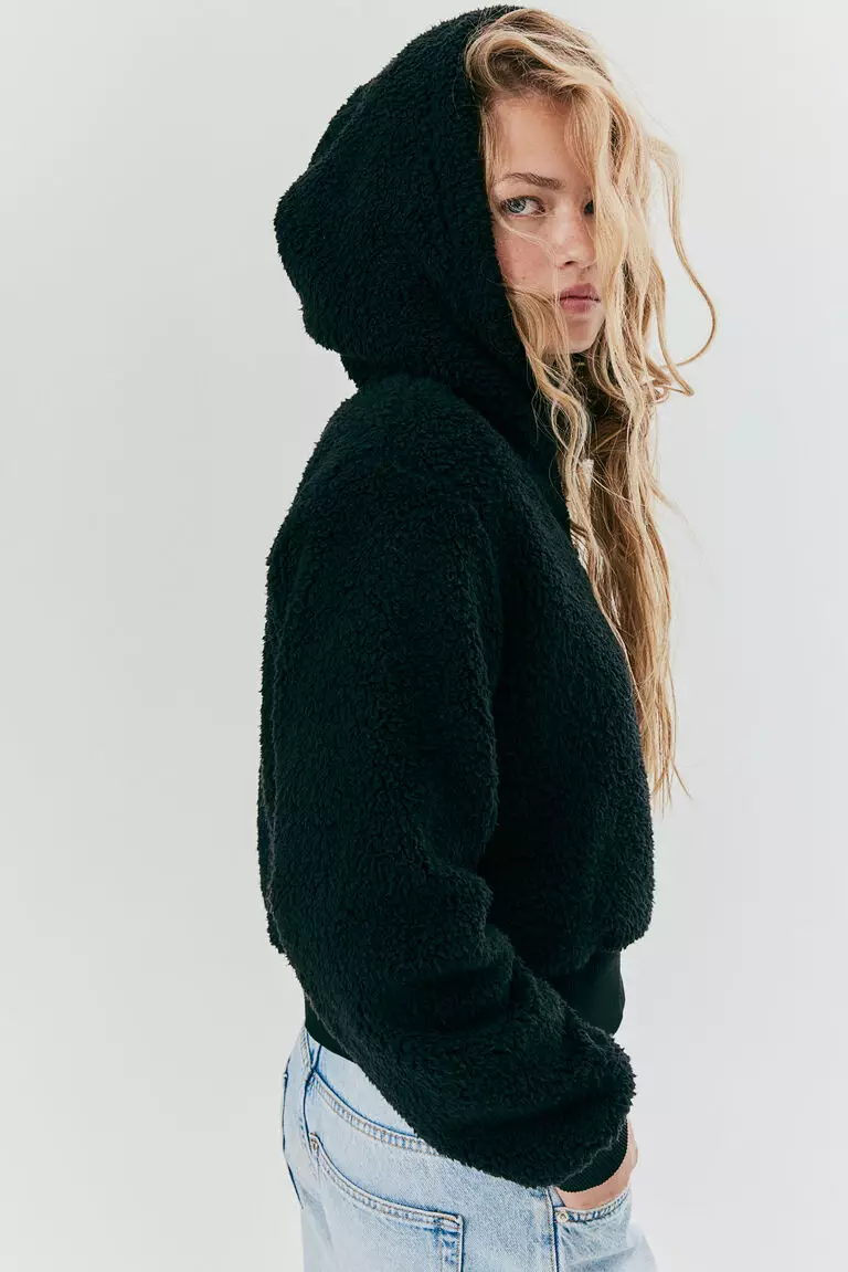Jual H&M Teddy zip-through hoodie Original 2024 | ZALORA Indonesia