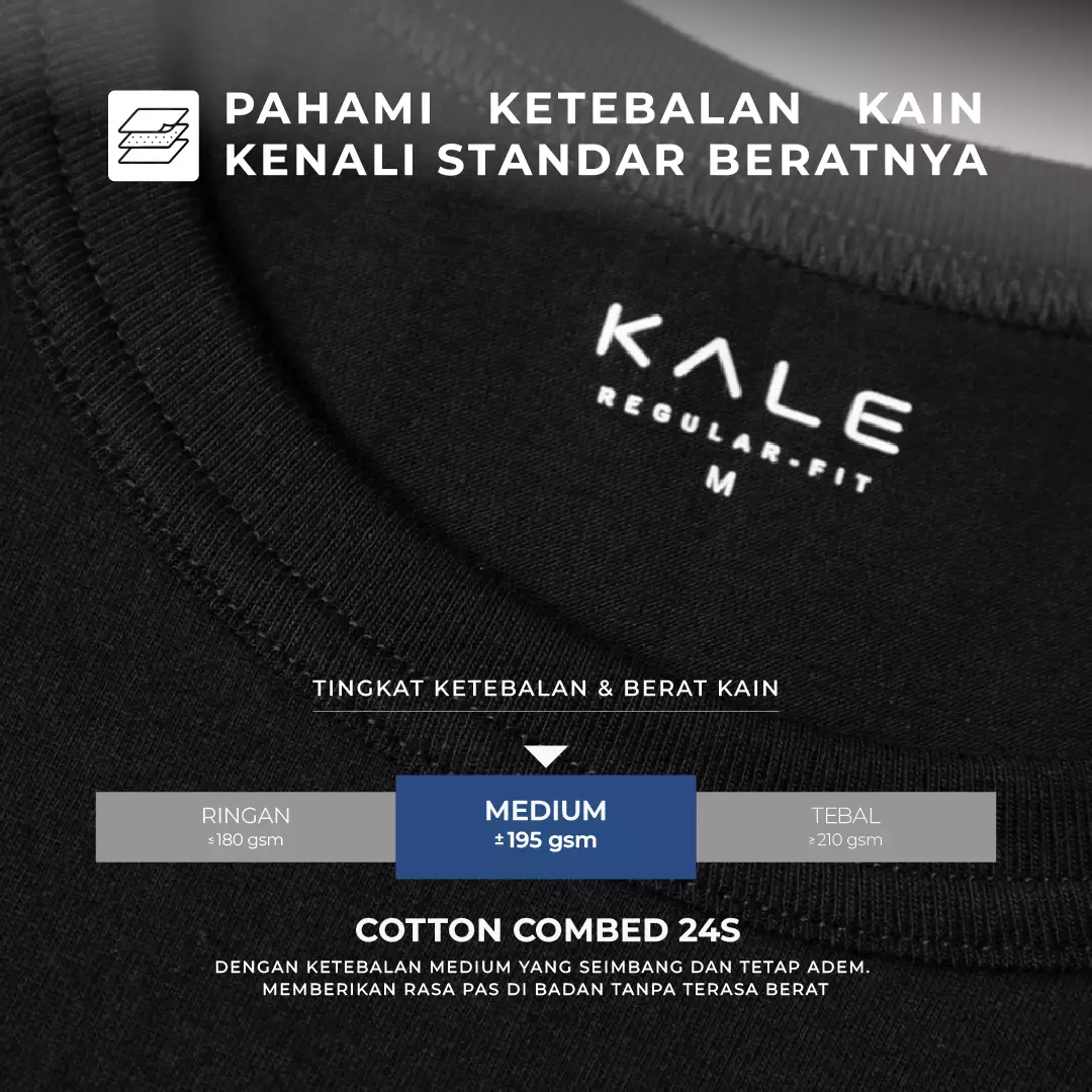 Kale AXELO REGULER BLACK Organic Cotton | T-Shirt Basic