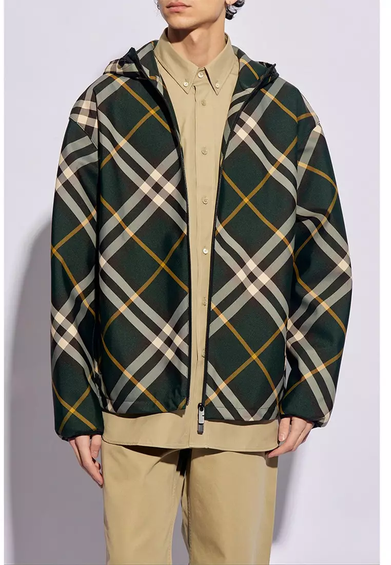 Plaid Jacket in Ivy Green