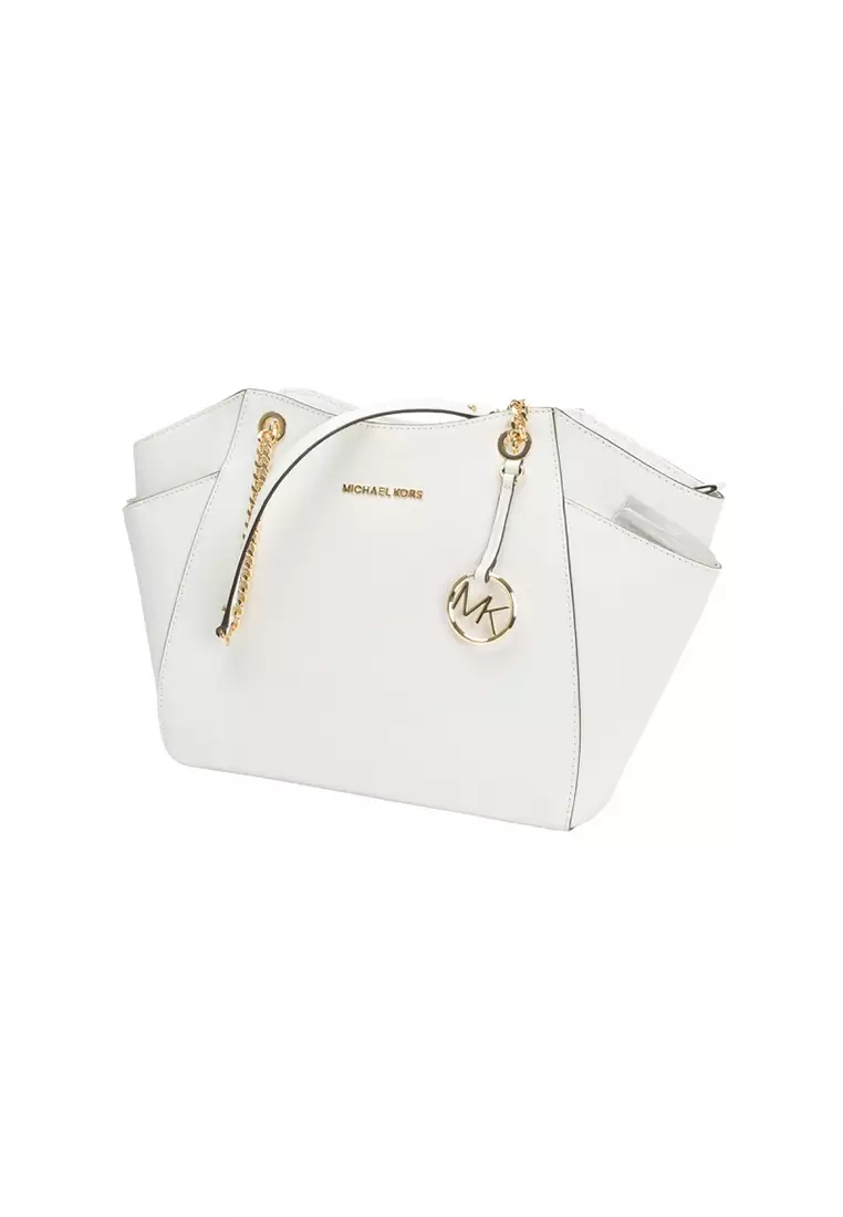 Michael kors white signature bag deals