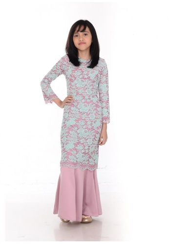 Buy Bmo Bmo Top Lace Baju Kurung Mawar Light Purple Online Zalora Malaysia