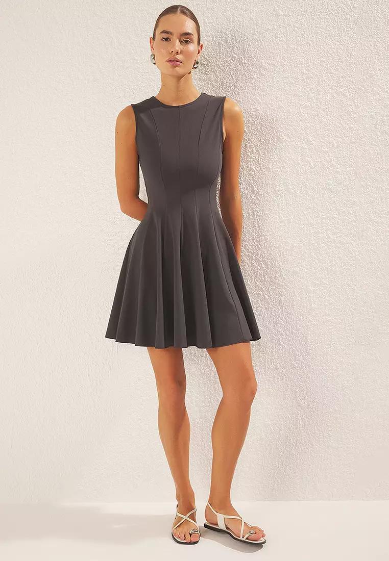 Frilled Mini Knit Dress