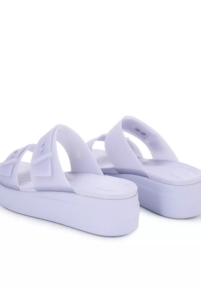 Brooklyn Buckle Frosted Low Wedge