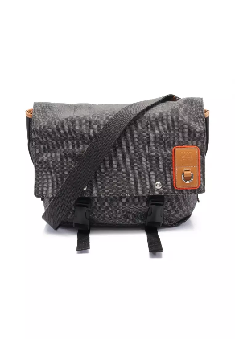 Buy Loewe Preloved LOEWE ELN Messenger bag Shoulder bag canvas leather