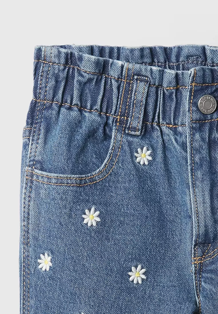 Floral Embroidery Jeans