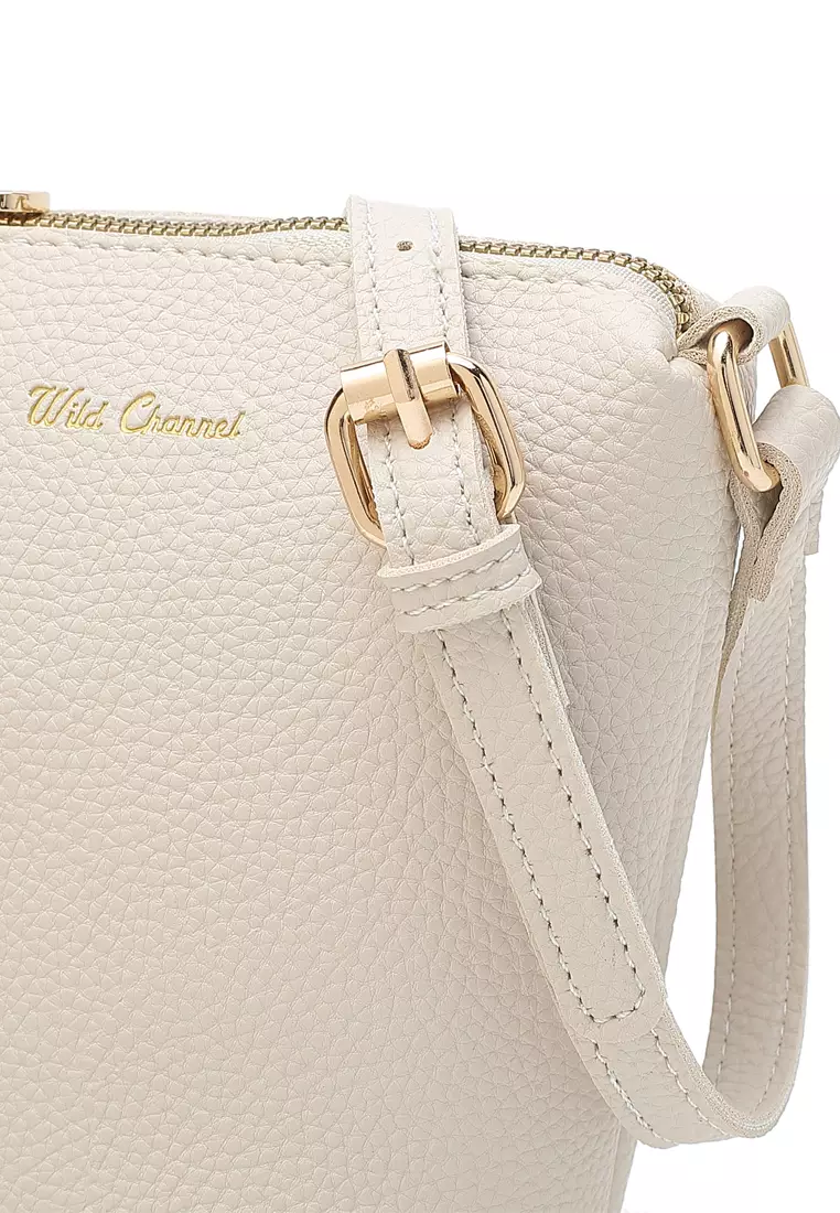 Women's Shoulder Sling Bag / Crossbody Bag (Tas Selempang / Tas Bahu Wanita) - Krem Putih