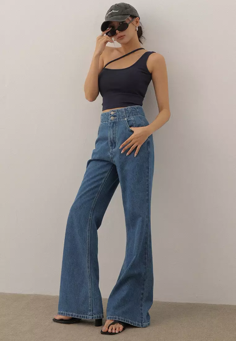 One Shoulder Padded Top