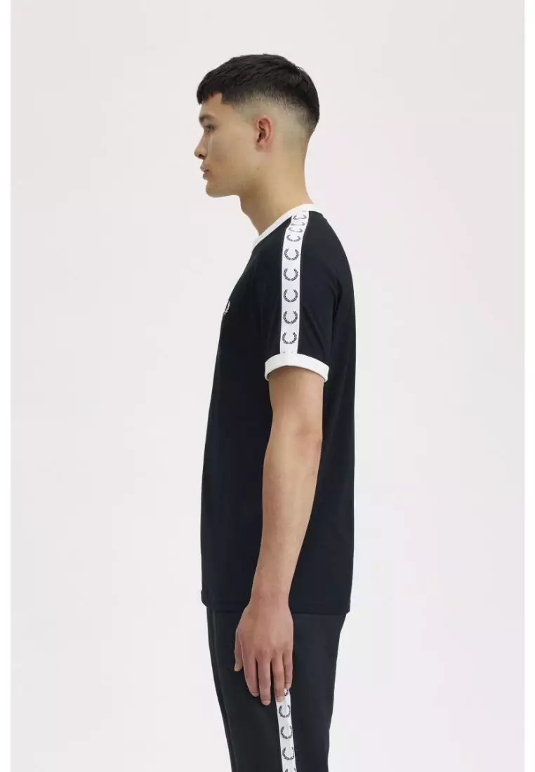 Fred Perry M4620 Taped Ringer T-Shirt (Black)