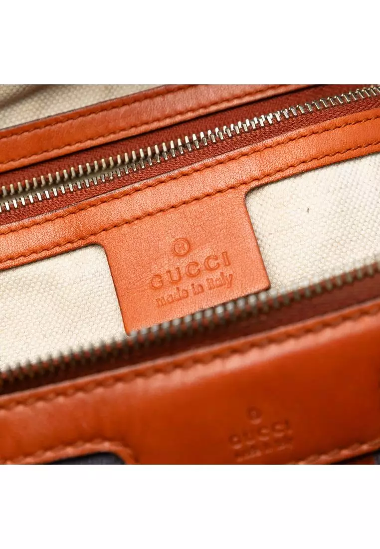 Pre-Loved Gucci Gg Canvas Web Satchel