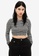 Monki black Long Sleeves Crop Top With Cut-Out Back 92532AA9599716GS_1