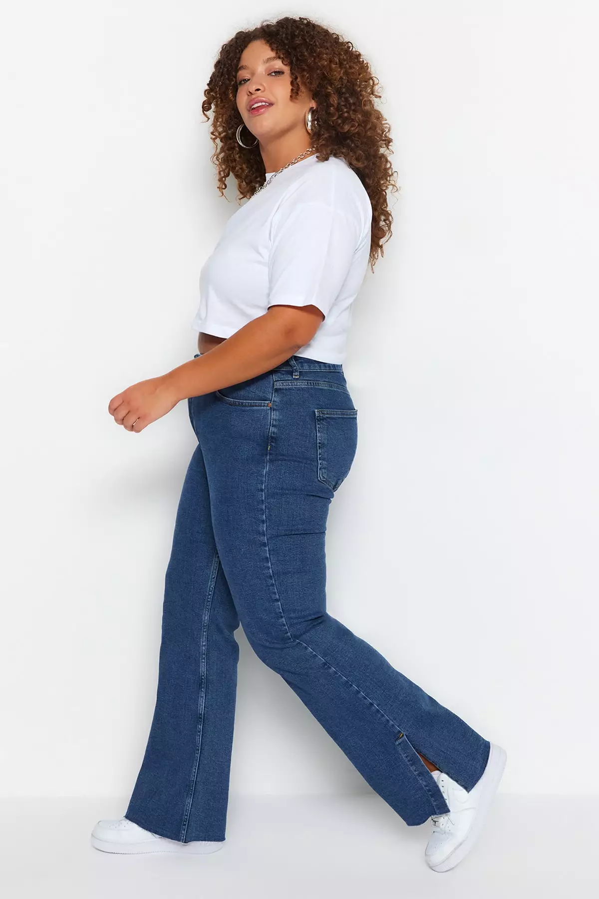 Plus size cropped outlet flare jeans