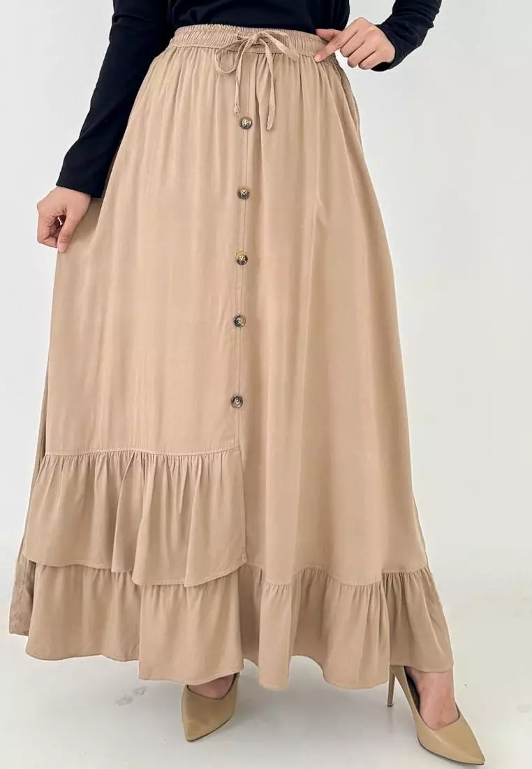 Inayah Cotton Skirt (Rok Panjang A-Line)