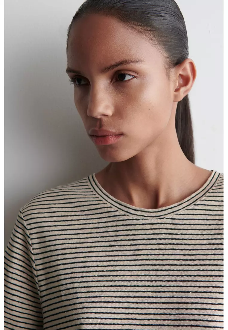 CREW-NECK LINEN T-SHIRT