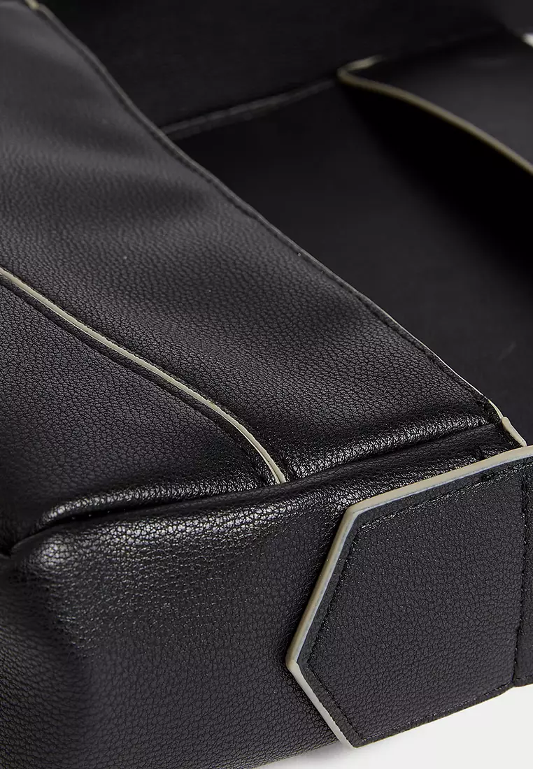 Faux Leather Shoulder Bag