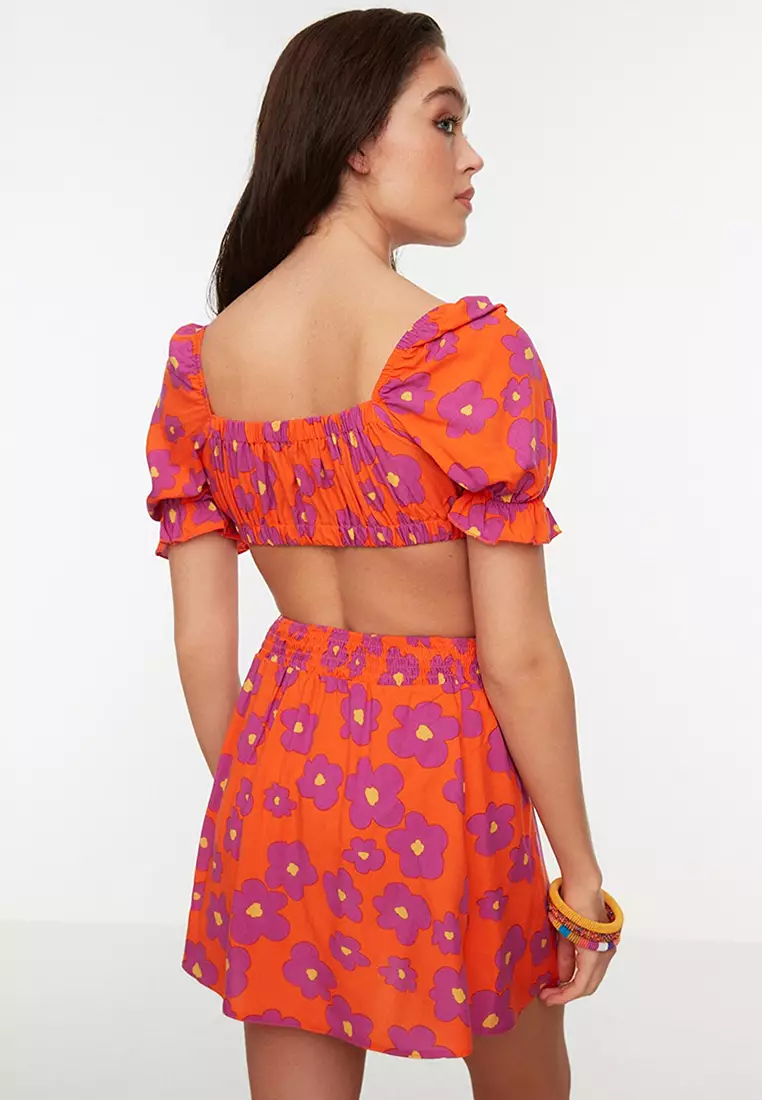 Crop top and bottom set sale