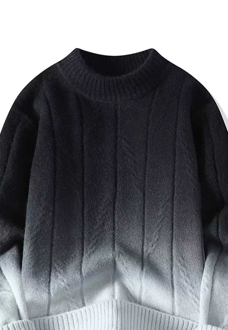 Round Neck Tie-dyed Knit Sweater AY-H23190