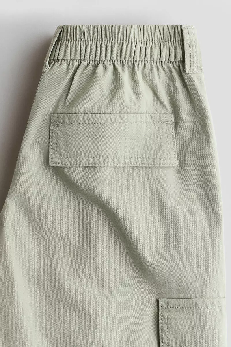 Cotton twill cargo trousers