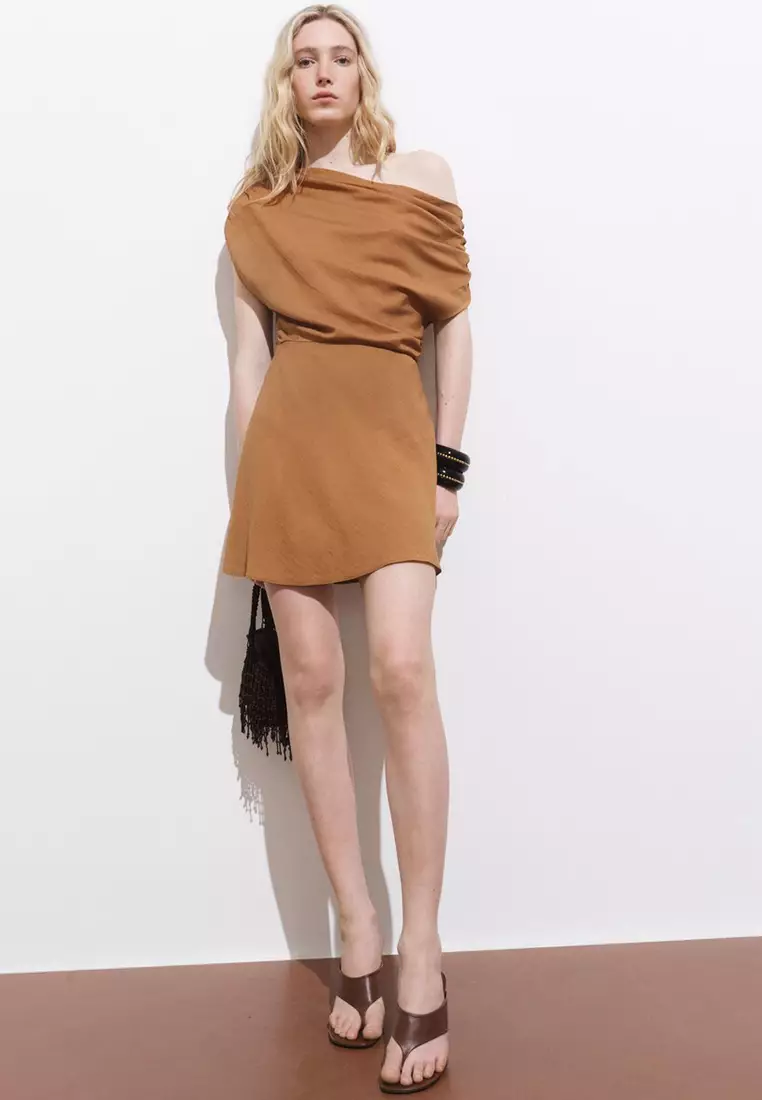 Asymmetric Draped Gown
