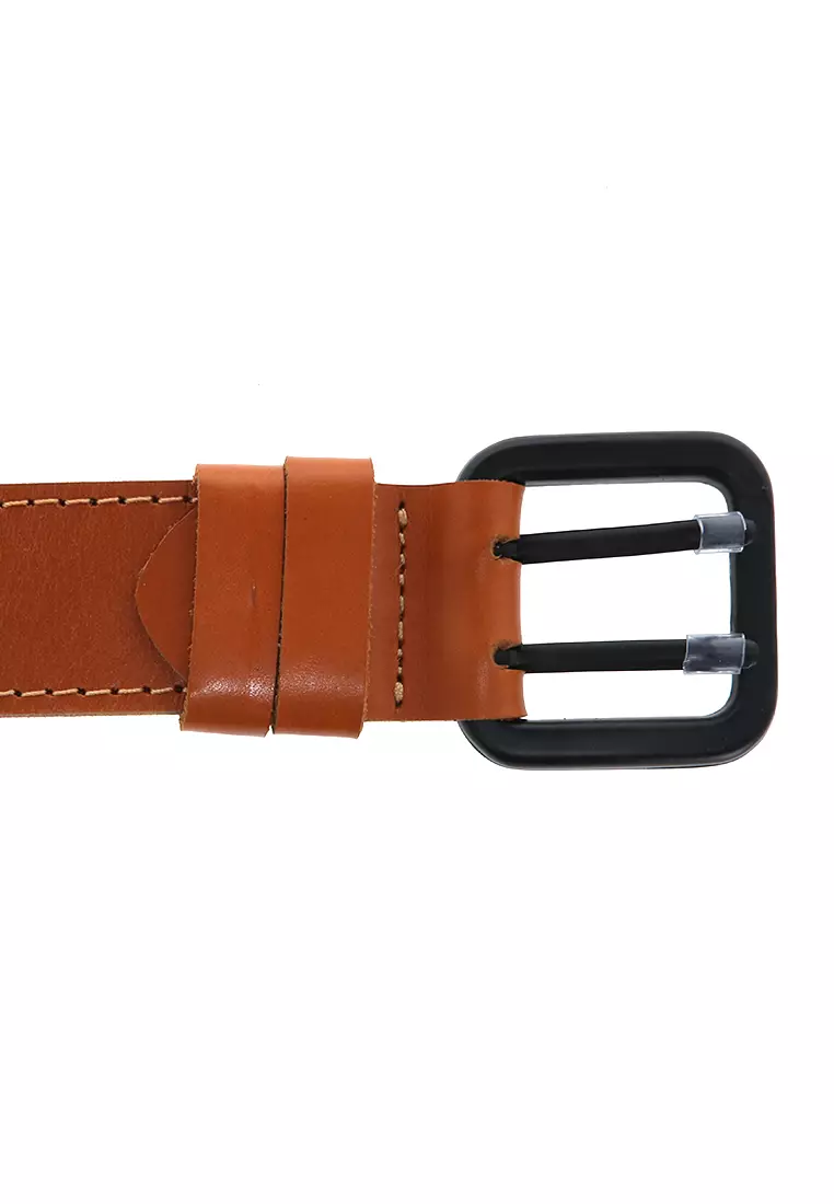 Hazel Gesper Ikat Pinggang Sabuk Pria Casual Belt Material Genuine Leather ORIGINAL - Tan