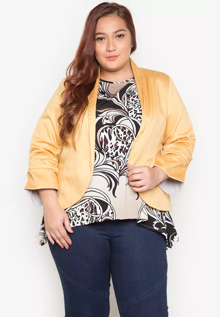 Mustard jacket clearance plus size