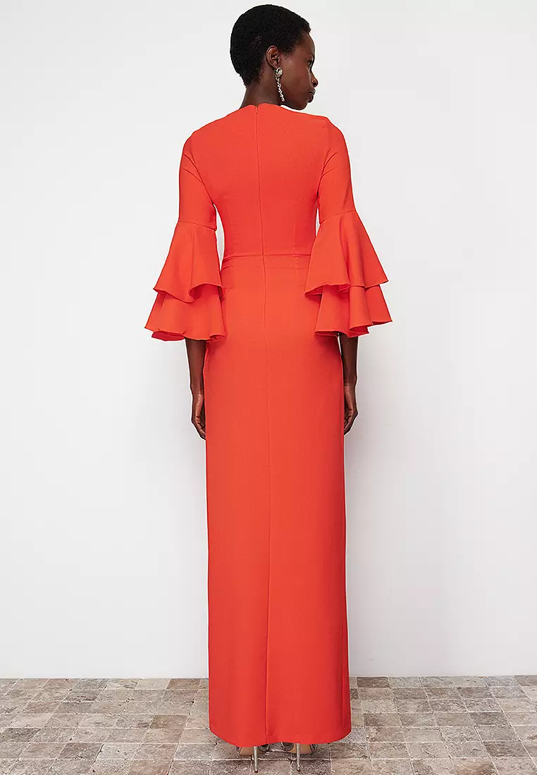 Front Slit Midi Dress