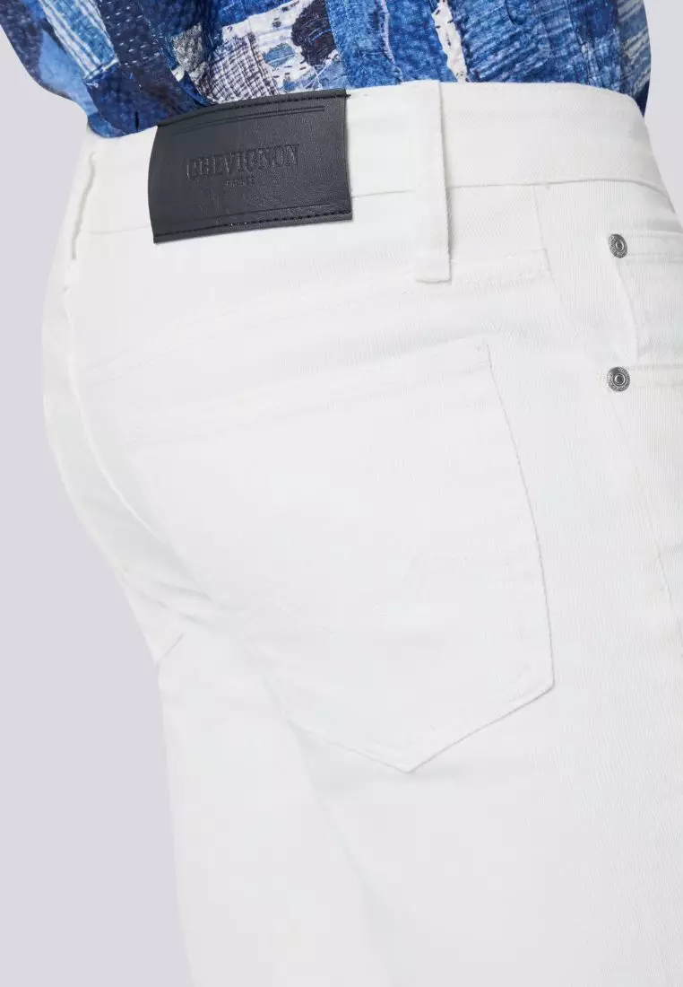 男裝V57白色牛仔褲