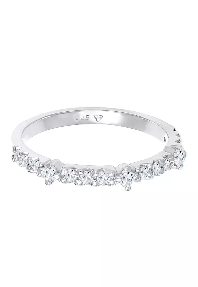 Ring Eternity Engagement Love Symbol Topaz Gemstones