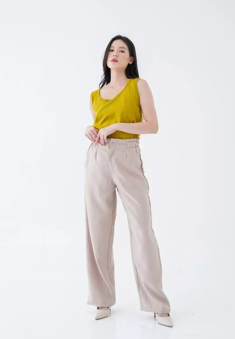 Mille fleur rachel pants nude pink