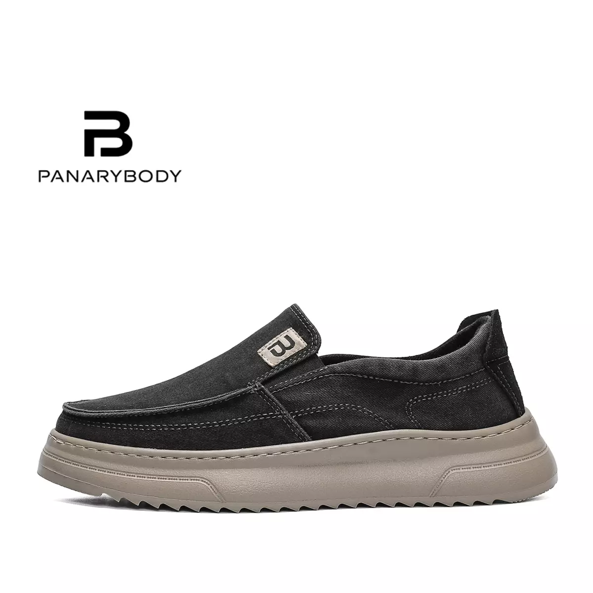 Sepatu Slip On Pria Kanvas Kasual Kerja Sepatu Cowok Modern XK1122
