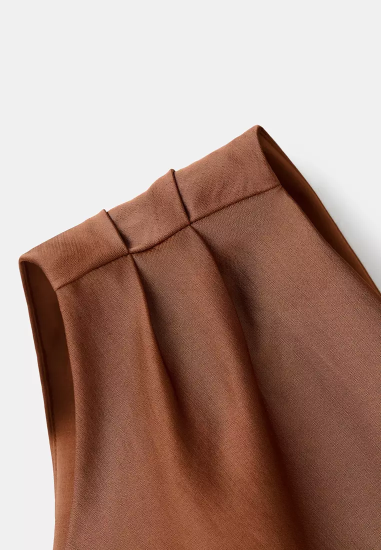 Asymmetrical Satin Dress