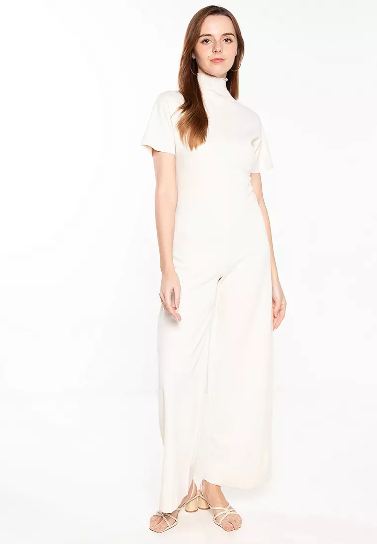 ZARA Stand Collar Wide-Leg Jumpsuit 2025 | Buy ZARA Online