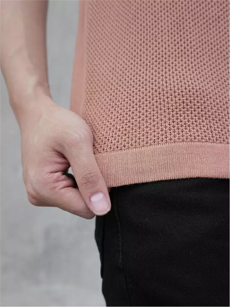 Kale LOUVRE BROWN/ Polo Shirt Pria / Atasan Kaos Polo Rajut Pria / Kaos Pria / Baju Kaos Pria