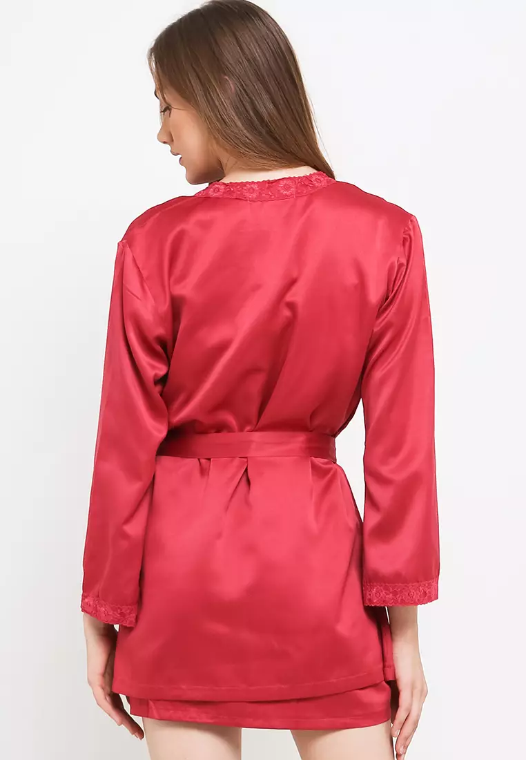 Kimono Satin Silk Set Tanktop Sleepwear