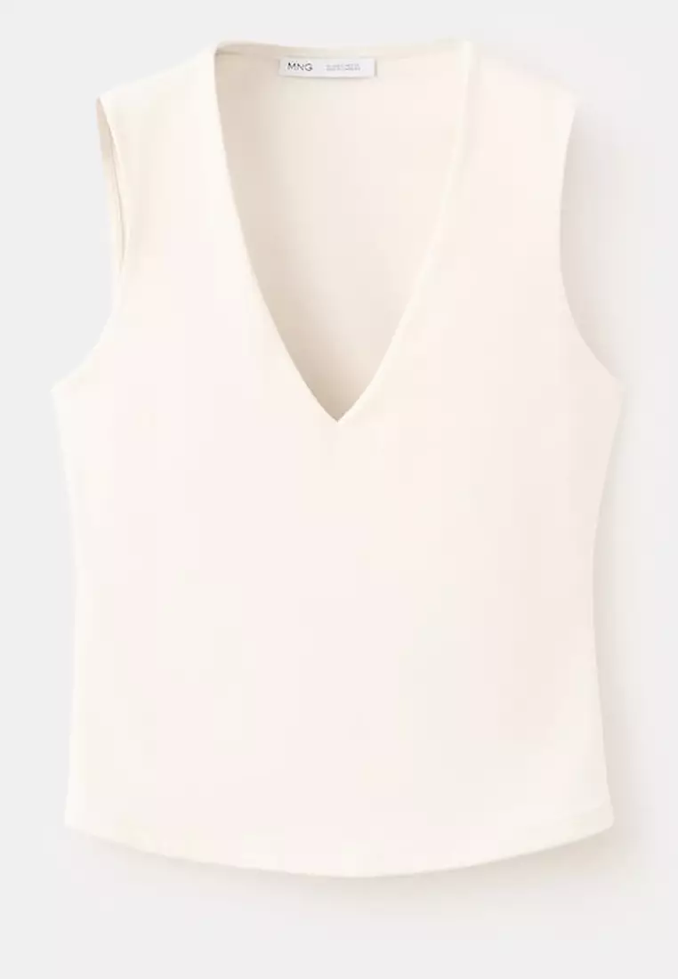 Fitted V-Neck Top