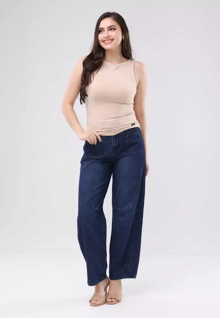 Jap. Cotton Knits Sleeveless Blouse