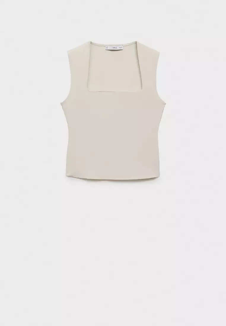 Fitted Top With Wide Straps