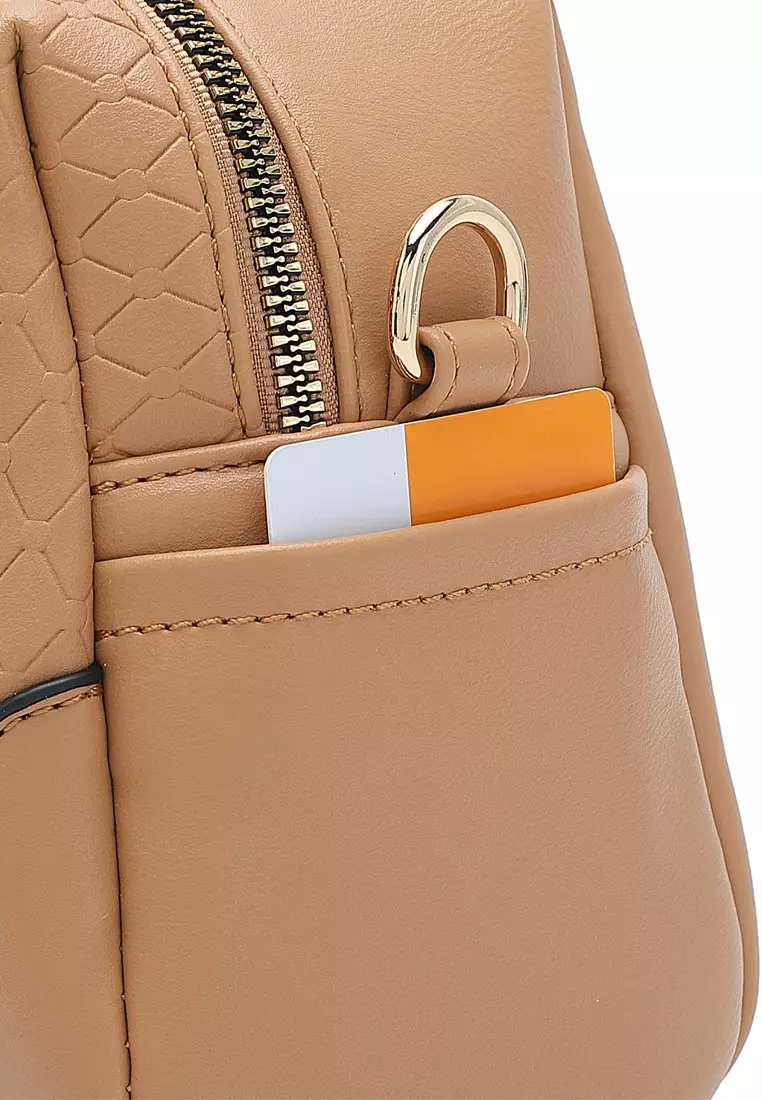 Women's Top Handle Bag / Sling Bag / Crossbody Bag (手拿袋 / 斜孭袋) - 棕色